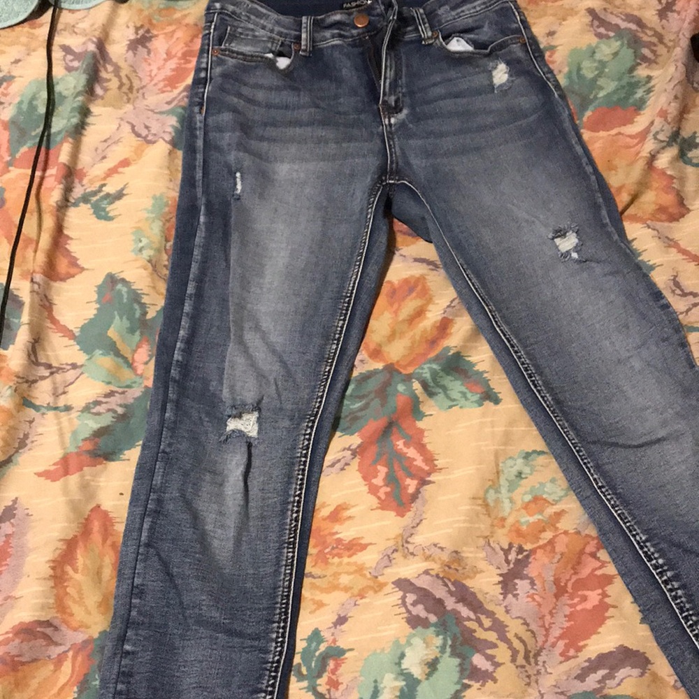 Blue wash jeans